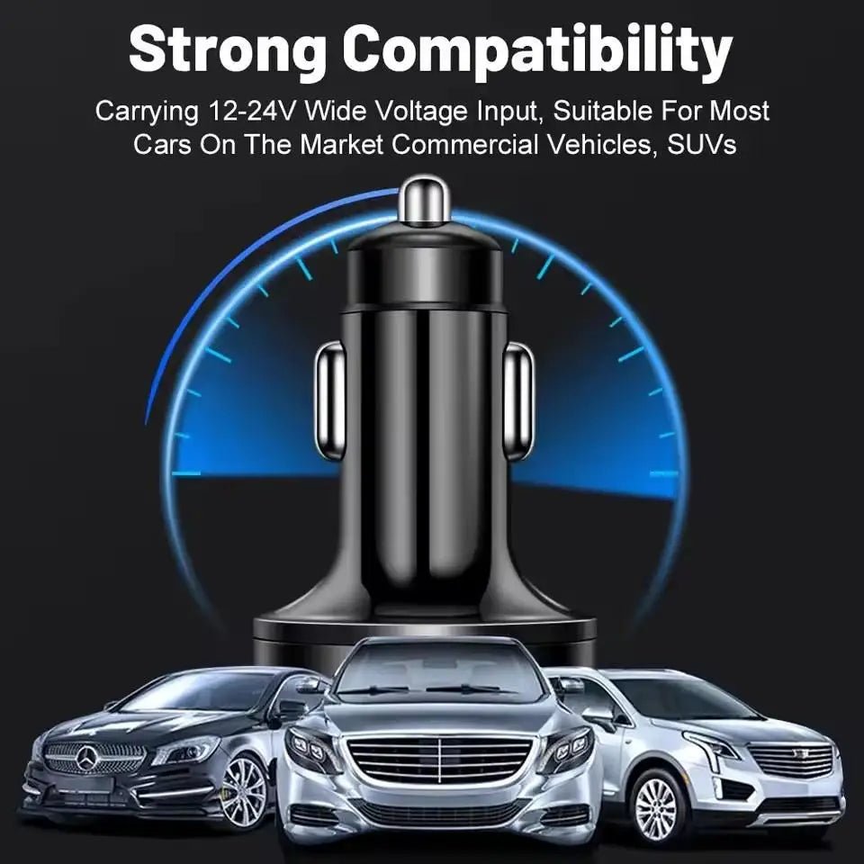 300W PD Car Charger 6 Ports Fast Charging QC3.0 USB C Car Phone Charger Type C Adapter - Simms Diesel