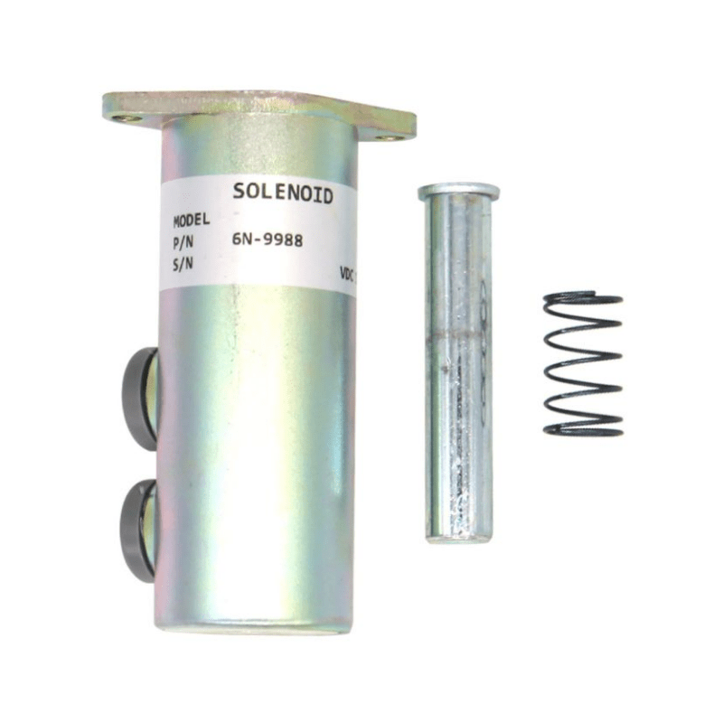 6N9988 Fuel Shut off Solenoid 12V For Caterpillar Compactor PS - 500 Excavator 225 Engine 3208 Series - Simms Diesel