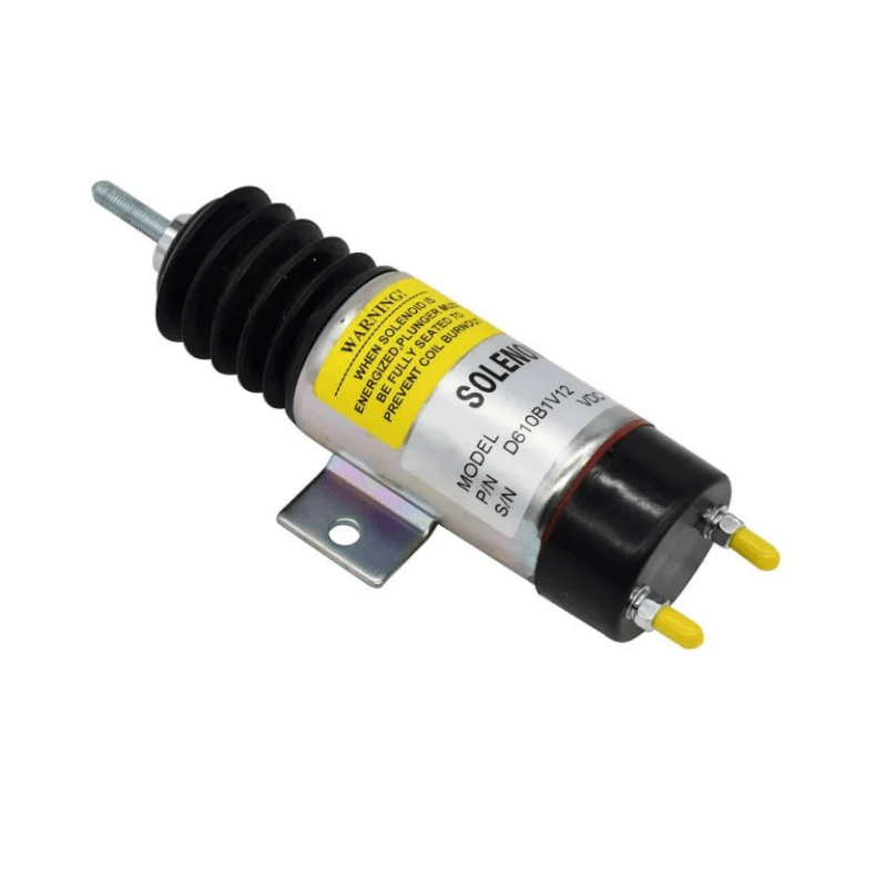 D610 - B1V12 Replacement New 12V D610B1V1 2 Terminals Dual Coil Pull Solenoid for Kubota D905 Engine - Simms Diesel