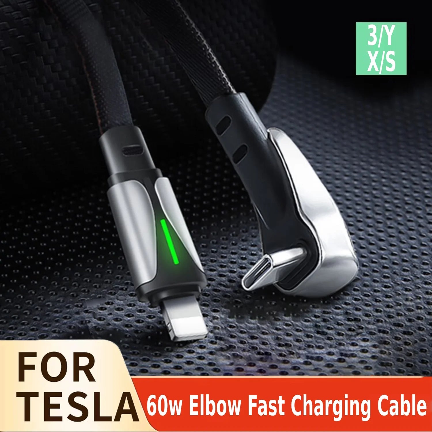 Fast Charging Cable for Tesla – 60 W PD USB‑C 90° Cable for Model  Y - Simms Diesel