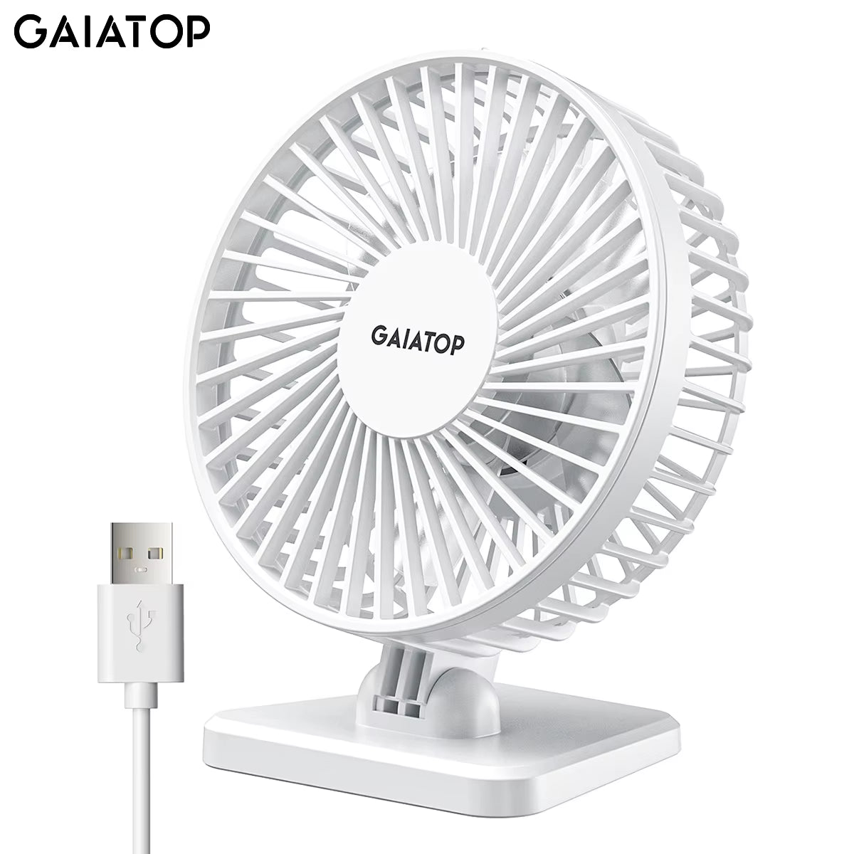 GAIATOP Mini USB Desktop Fan Portable Fan Desktop Office USB Quiet Cooling Fans Three Speed Adjustment Suitable for Home Office