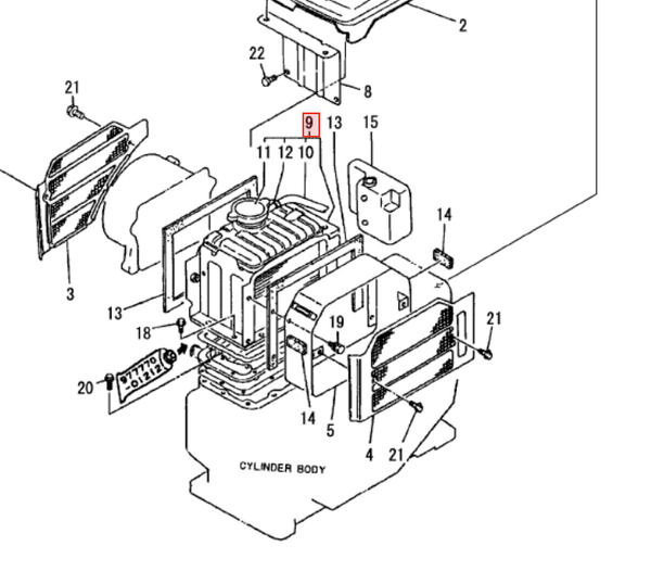 Genuine Yanmar Radiator Assembly 105198 - 44500 - Simms Diesel