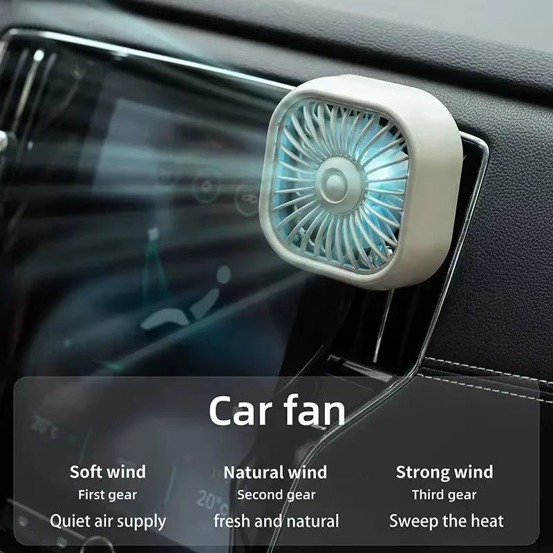 Mini Car Vent Fan High-Speed Cooling Energy-Efficient USB Powered - Portable Vibrant Colors Easy Installation