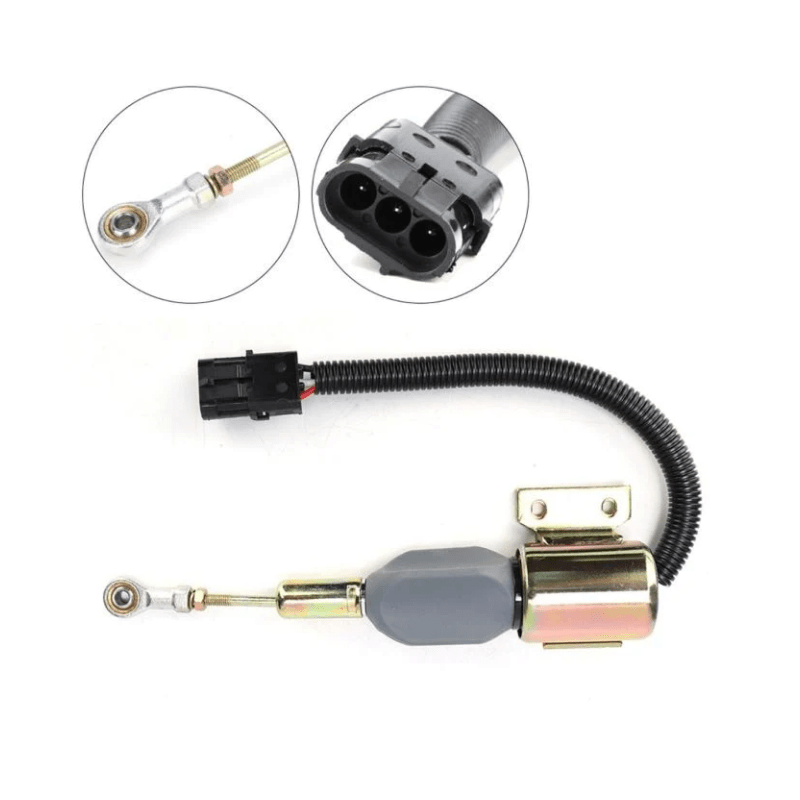 SA - 4891 - 12 Aftermarket New 12V Stop Solenoid Compatible For Cummins 4BT 6BT Engine - Simms Diesel