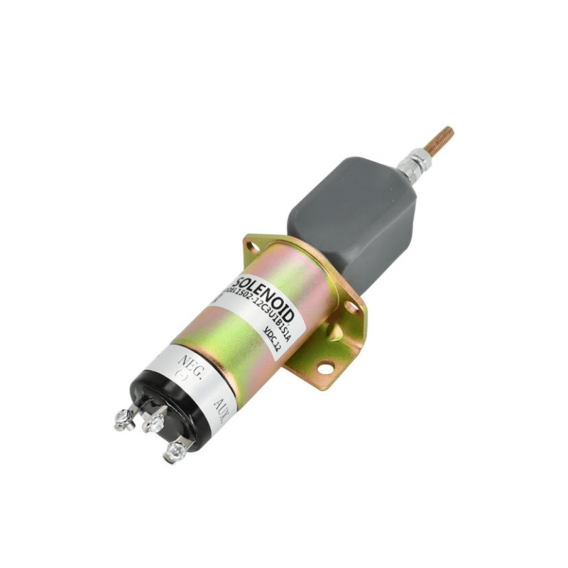 SA - 5171 - 12 Fuel Stop Solenoid 3 Terminals 12V 1502 - 12C3U1B1S1A For Yanmar Kubota Bobcat Diesel Engine - Simms Diesel