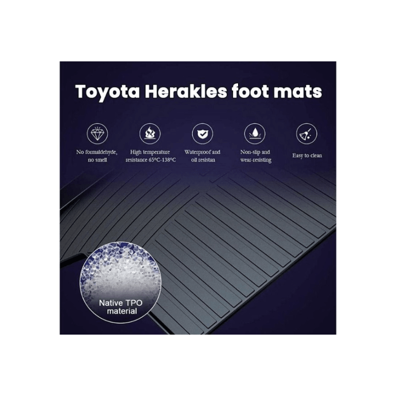 Toyota Hilux All - Weather Floor Mats 2015–2022 (Full Set) - Simms Diesel