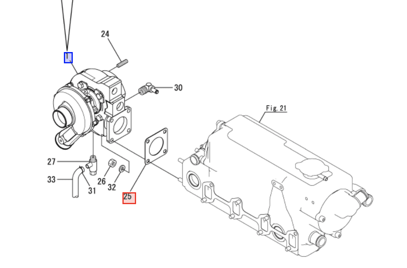 Yanmar 4JH Turbocharger Kit 129671 - 18010 - Simms Diesel