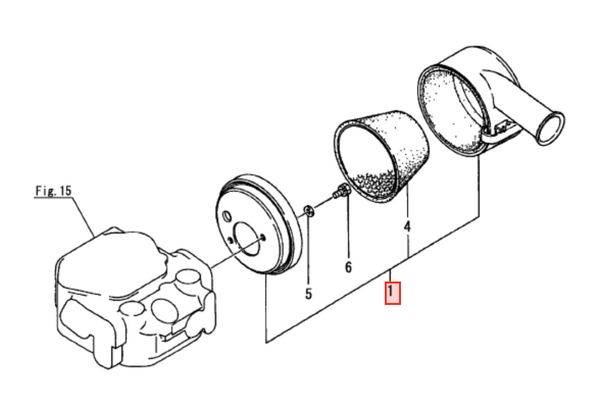 Yanmar Air Filter Assembly 128171 - 12500 - Simms Diesel