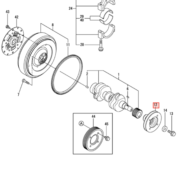 Yanmar Crankshaft Pulley 128990 - 21650 - Simms Diesel