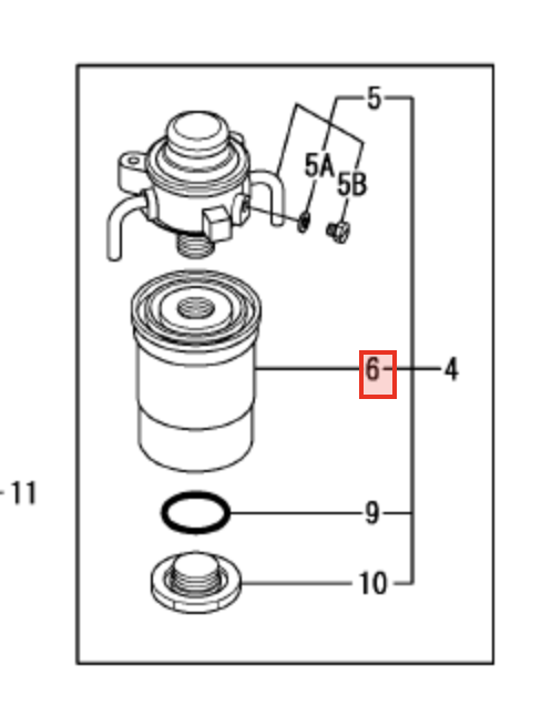 Yanmar Fuel Filter 129574 - 55711 - Simms Diesel
