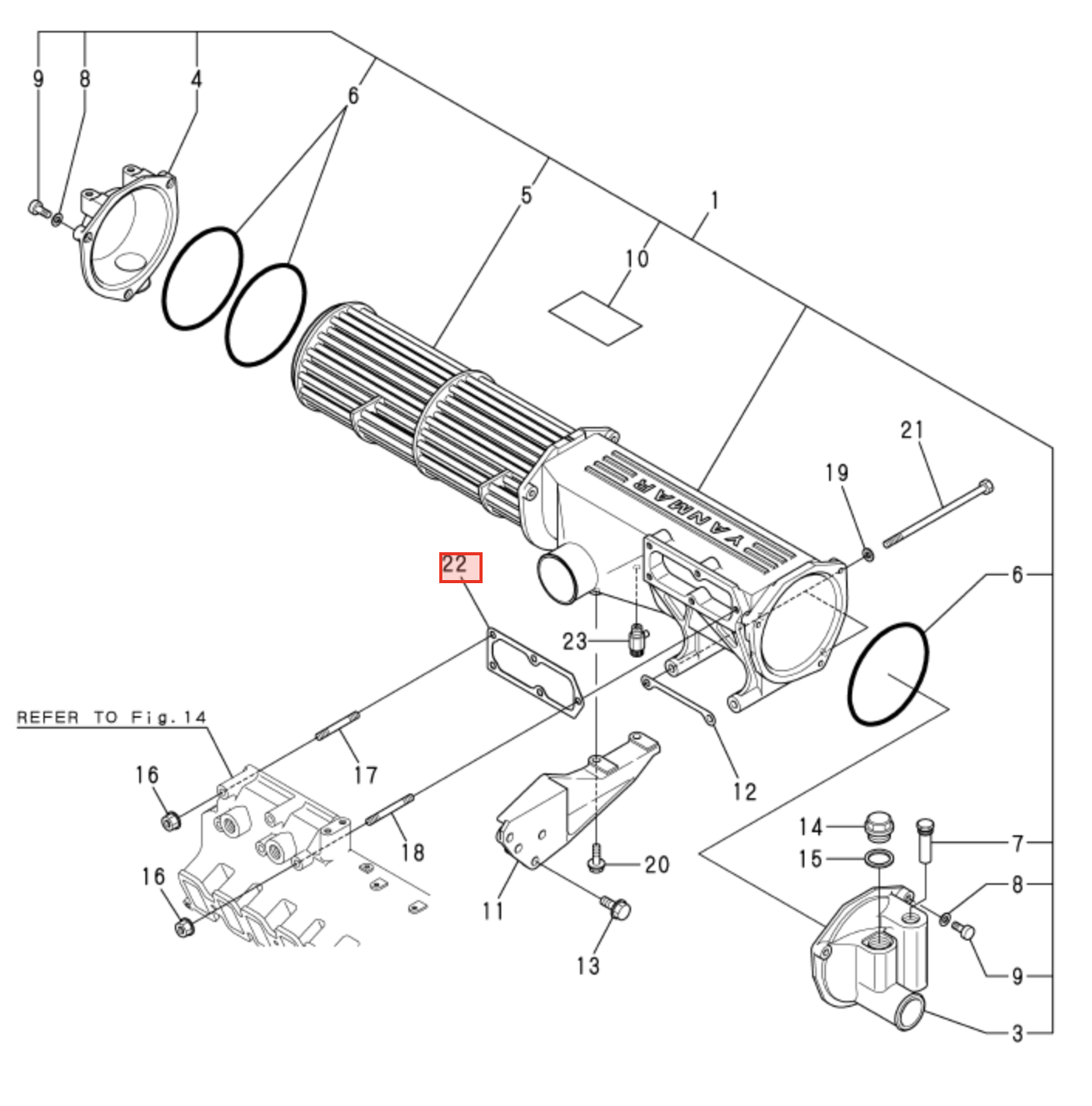 Yanmar Gasket 119773 - 18121 - Simms Diesel