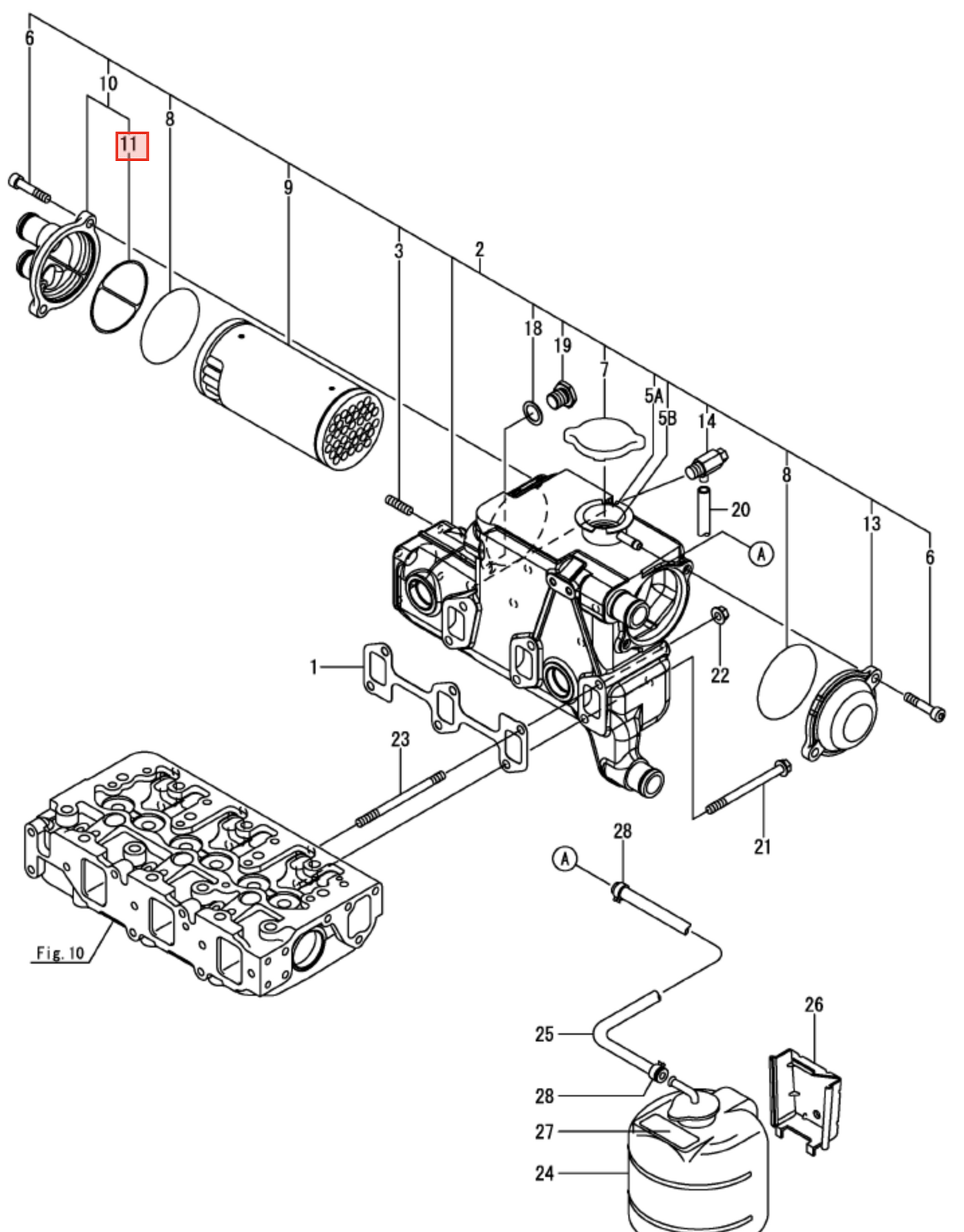 Yanmar Gasket Heat Exchanger 120322 - 33050 - Simms Diesel