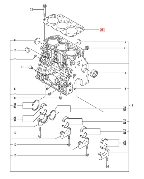 Yanmar Head Gasket 129001 - 01340 - Simms Diesel
