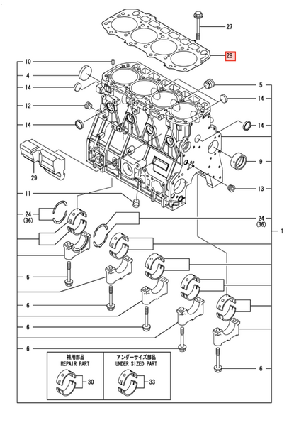 Yanmar Head Gasket 129907 - 01331 - Simms Diesel
