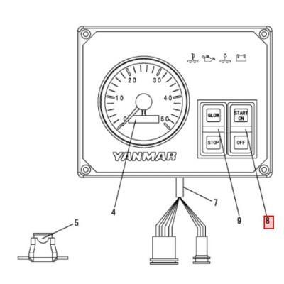 Yanmar Ignition Switch 129271 - 91330 - Simms Diesel