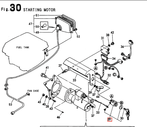Yanmar Key Switch 106100 - 77620 - Simms Diesel