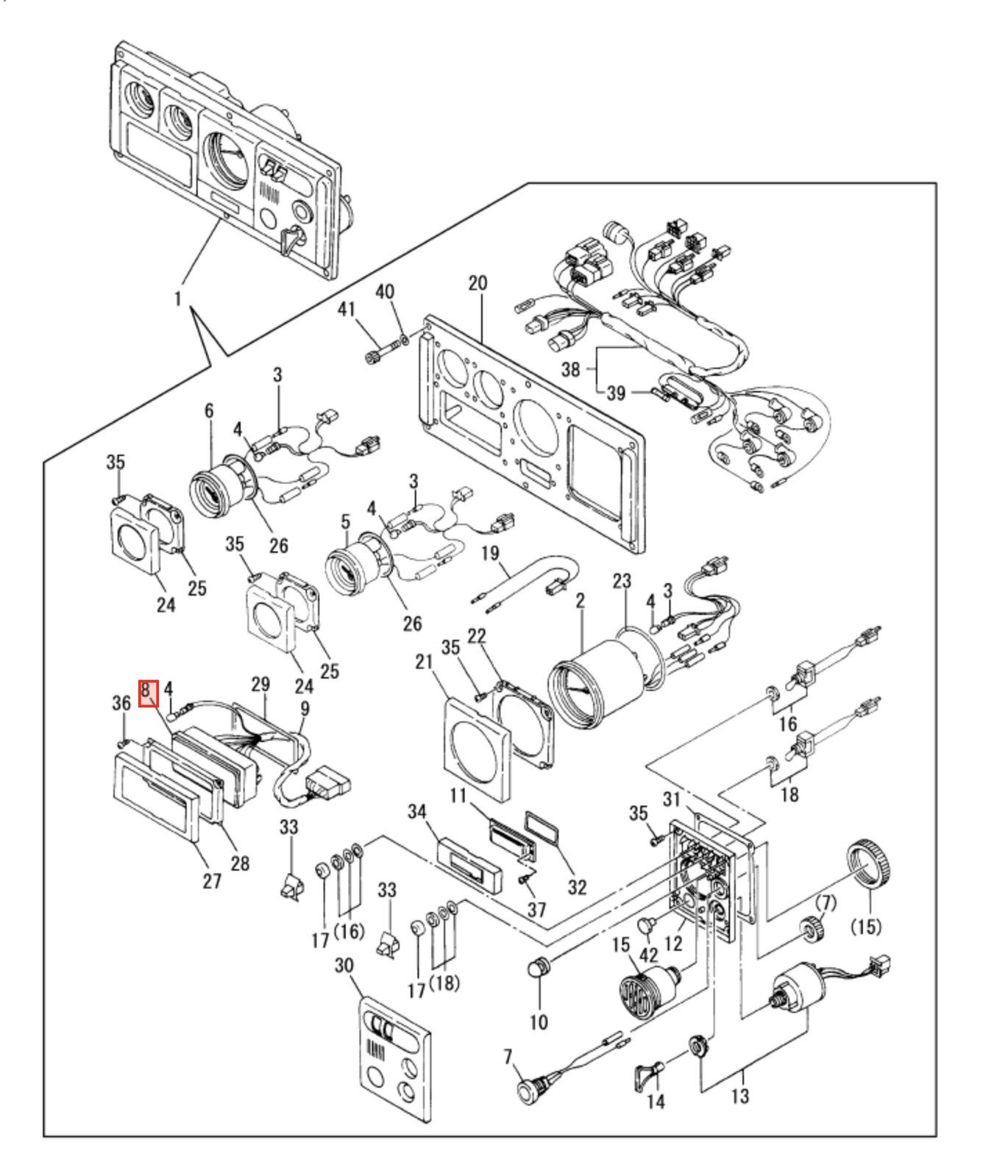 Yanmar Lamp Box Assembly 129170 - 91260 - Simms Diesel