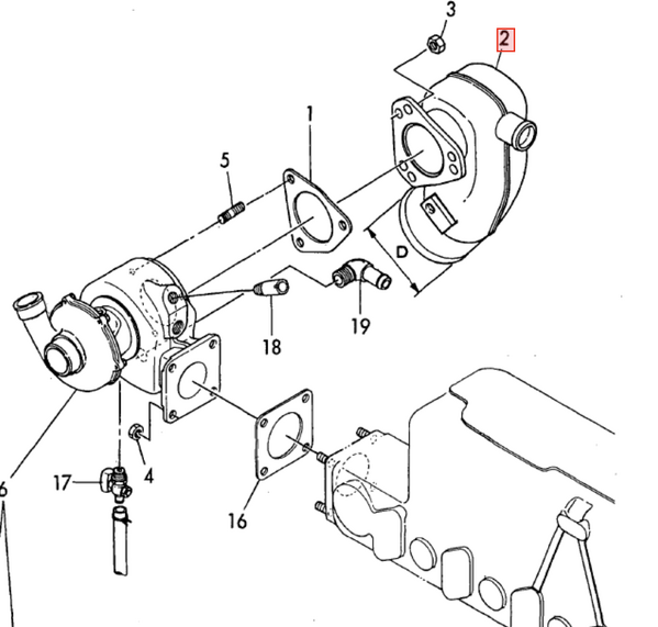 Yanmar Mixer Elbow 129579 - 13551 - Simms Diesel