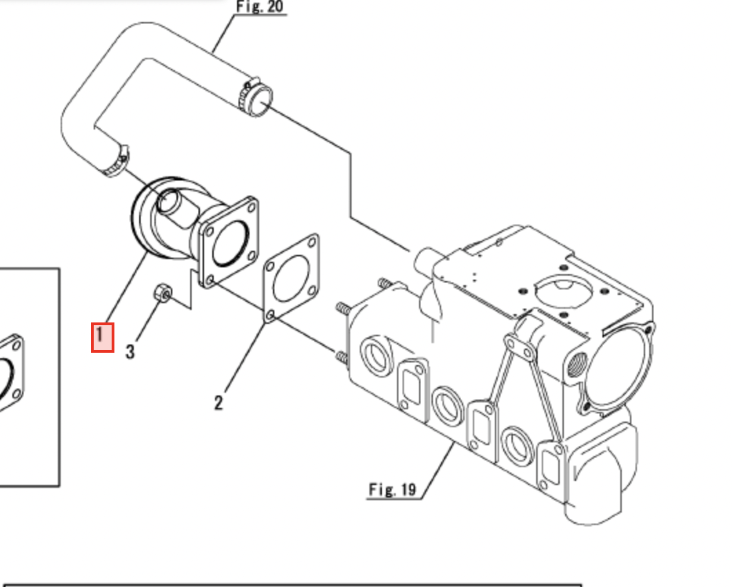 Yanmar Mixer Elbow 129670 - 13561 - Simms Diesel