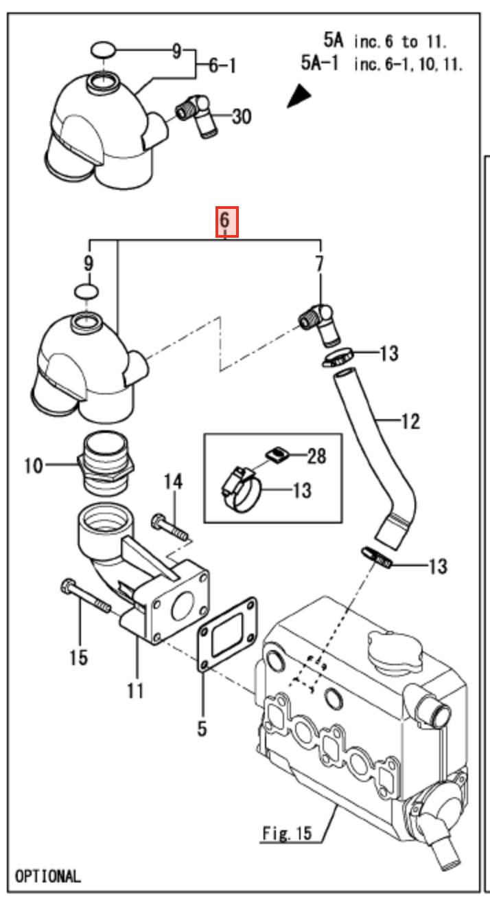 Yanmar Mixing Elbow 104214 - 13521 - Simms Diesel