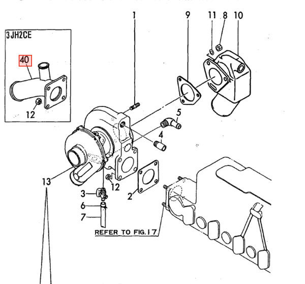 Yanmar Mixing Elbow 129470 - 13550 - Simms Diesel