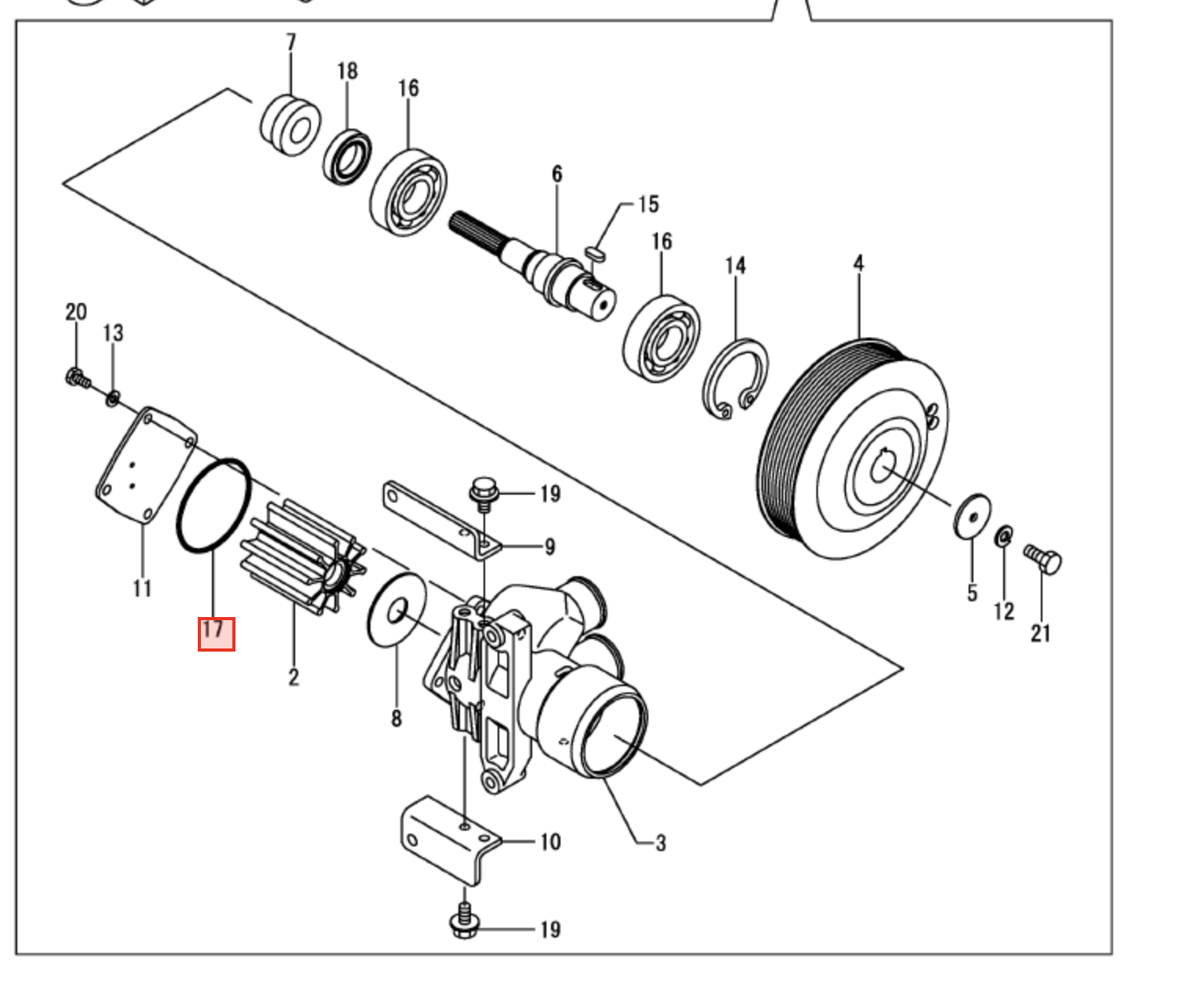 Yanmar O'Ring 1AG - 70.0 24321 - 000700 - Simms Diesel