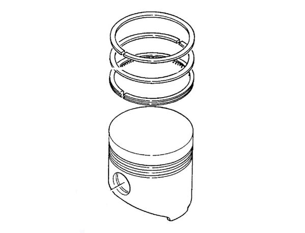 Yanmar Piston with Rings Set 105311 - 22090 - Simms Diesel