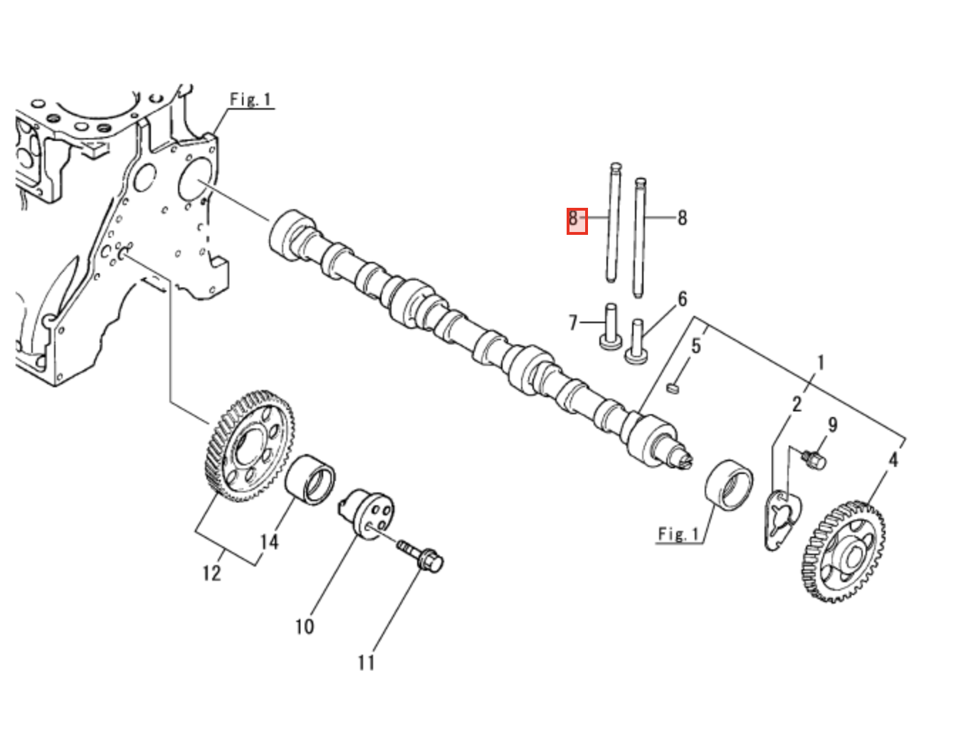 Yanmar Push Rod 119171 - 14400 - Simms Diesel