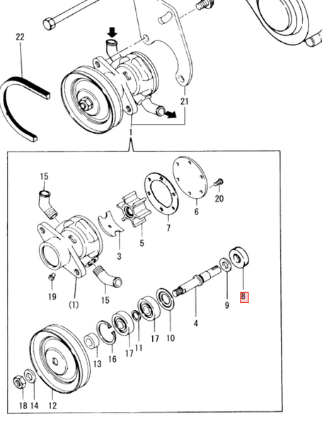 Yanmar Seal 104211 - 42100 - Simms Diesel
