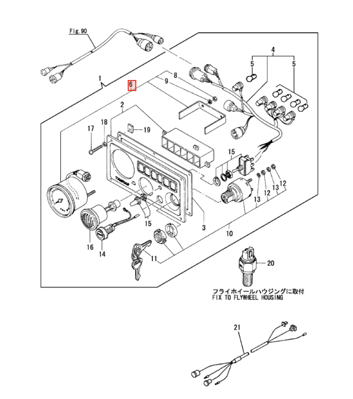 Yanmar Tachometer P=97 128170 - 91100 - Simms Diesel