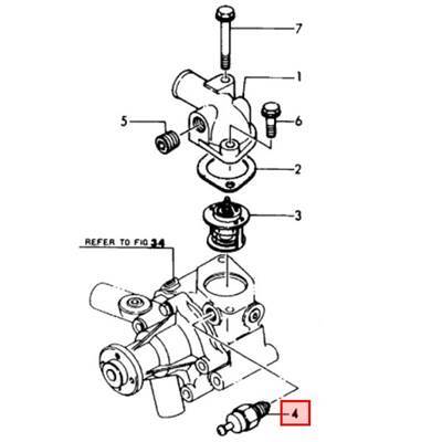 Yanmar Temp Switch (GREEN) 127610 - 91350 - Simms Diesel
