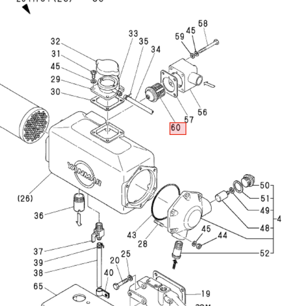 Yanmar Thermostat Kit 124790 - 49800 - Simms Diesel